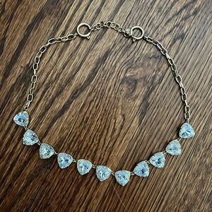 Stella & Dot Gold Necklace with Clear Stones